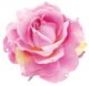 Michelle Roy - Large Silk Rose Clips - Pink W/ Swarovski Crystal Accents