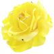 Michelle Roy - Large Silk Rose Clips - Yellow W/ Swarovski Crystal Accents