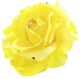 Michelle Roy - Large Silk Rose Clips - Yellow W/ Swarovski Crystal Accents