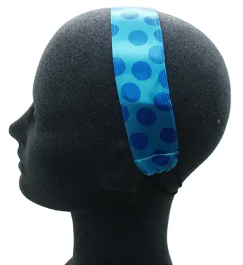 Rachel Weissman - Soft Headband - Polka Dots - Blue on Blue (1)